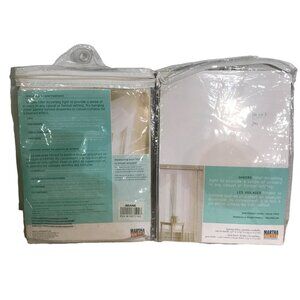 Martha Stewart Everyday Sheer Voile Rod Pocket Panel 57" X 84"  White Set of 2